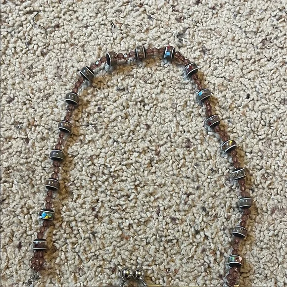 Elegant Brown Beaded Clutch - Picture 6 of 7